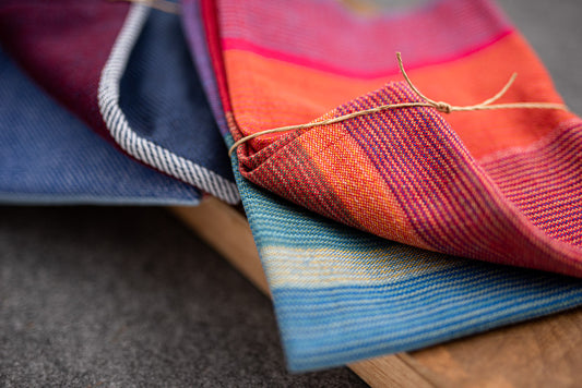 Detailaufnahme Stoff Geschirrtuch.